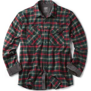 Mens Stealth Holiday Mood Cotton Flannel Shirt Long Sleeve Casual Outdoor Plaid